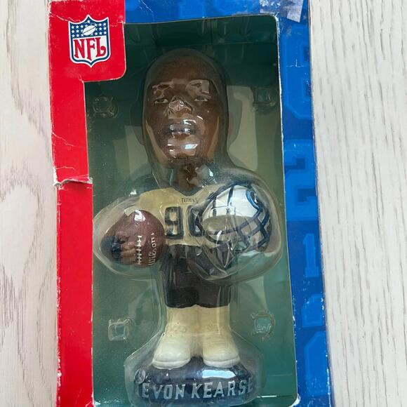 NFL Jevon Kearse Tennessee Titans Hand Painted Bobble Head Doll Q.B. Club i2 - Picture 5 of 5